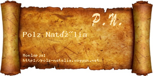 Polz Natália névjegykártya